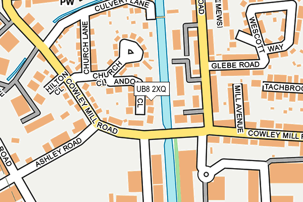 UB8 2XQ map - OS OpenMap – Local (Ordnance Survey)