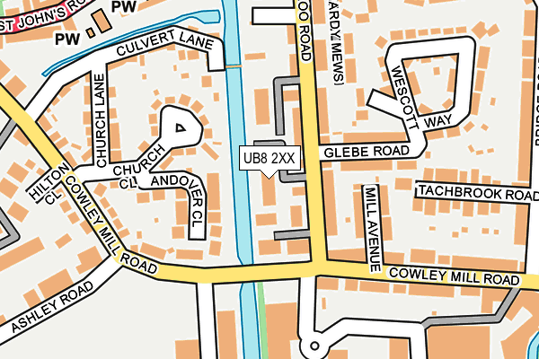 UB8 2XX map - OS OpenMap – Local (Ordnance Survey)