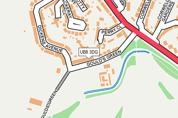 UB8 3DG map - OS OpenMap – Local (Ordnance Survey)