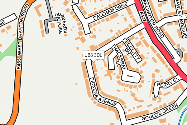 UB8 3DL map - OS OpenMap – Local (Ordnance Survey)
