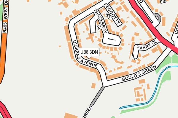 UB8 3DN map - OS OpenMap – Local (Ordnance Survey)