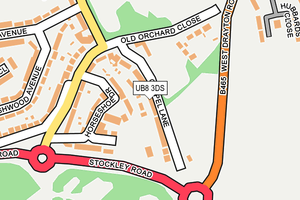 UB8 3DS map - OS OpenMap – Local (Ordnance Survey)
