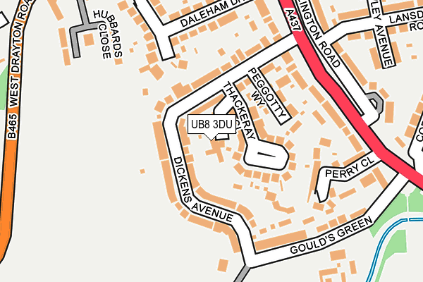 UB8 3DU map - OS OpenMap – Local (Ordnance Survey)