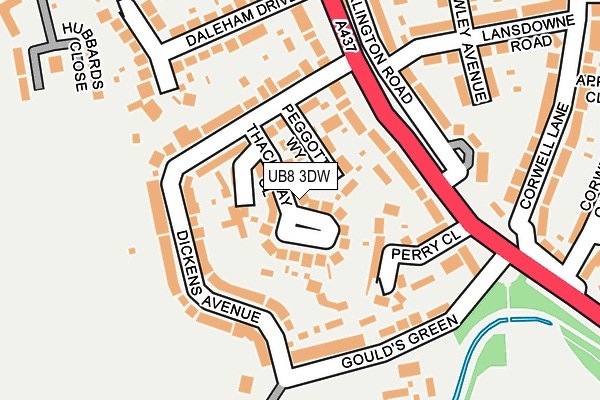 UB8 3DW map - OS OpenMap – Local (Ordnance Survey)