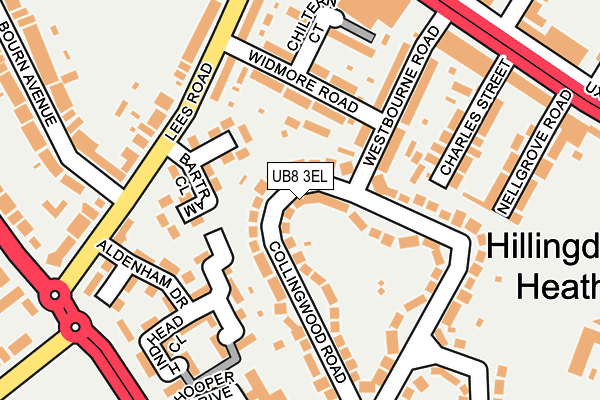 UB8 3EL map - OS OpenMap – Local (Ordnance Survey)