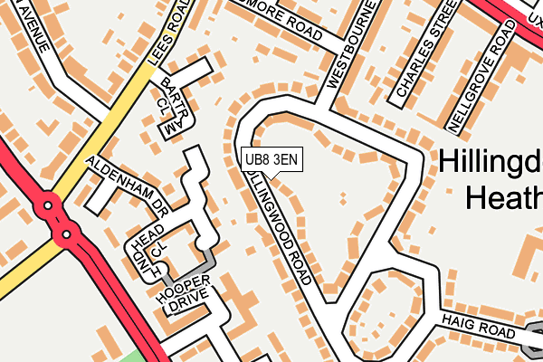 UB8 3EN map - OS OpenMap – Local (Ordnance Survey)