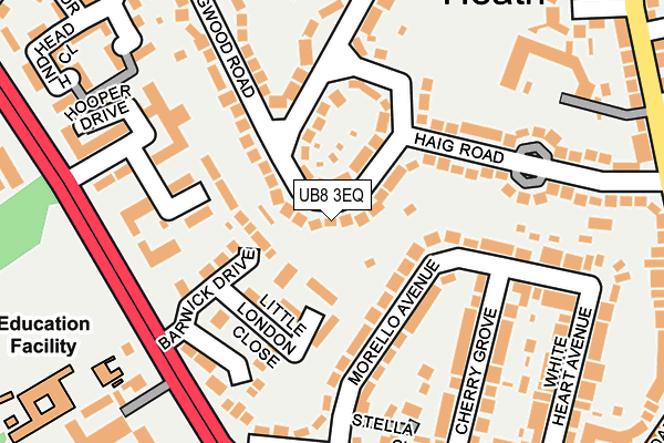UB8 3EQ map - OS OpenMap – Local (Ordnance Survey)