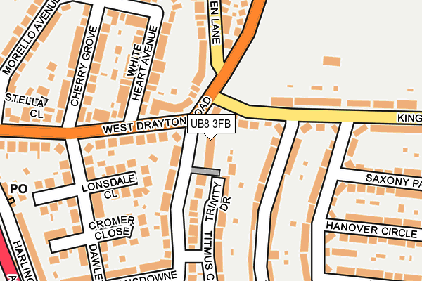 UB8 3FB map - OS OpenMap – Local (Ordnance Survey)