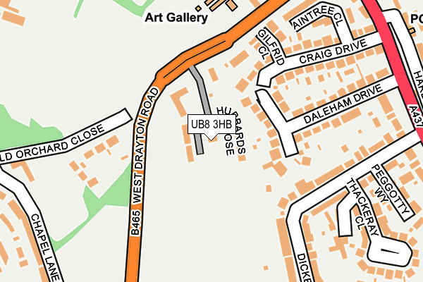 UB8 3HB map - OS OpenMap – Local (Ordnance Survey)
