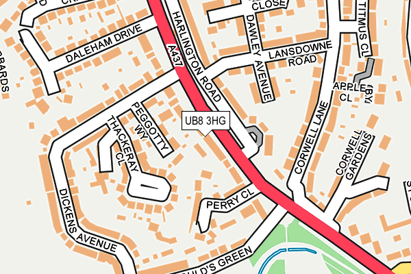 UB8 3HG map - OS OpenMap – Local (Ordnance Survey)