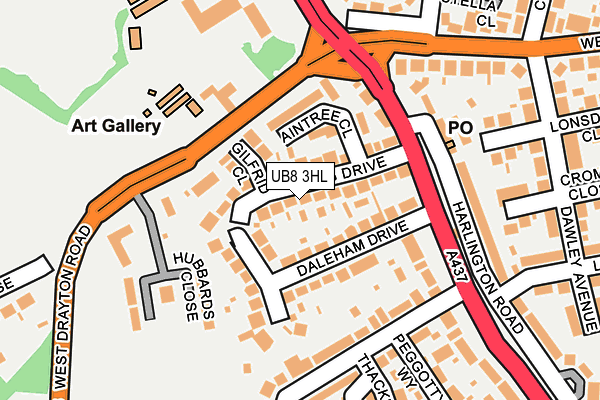UB8 3HL map - OS OpenMap – Local (Ordnance Survey)