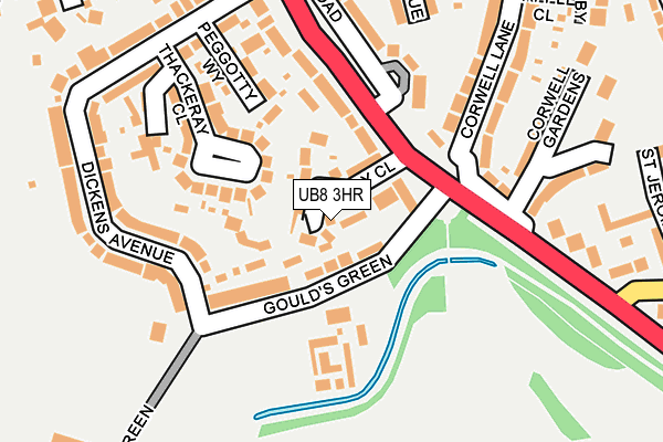 UB8 3HR map - OS OpenMap – Local (Ordnance Survey)