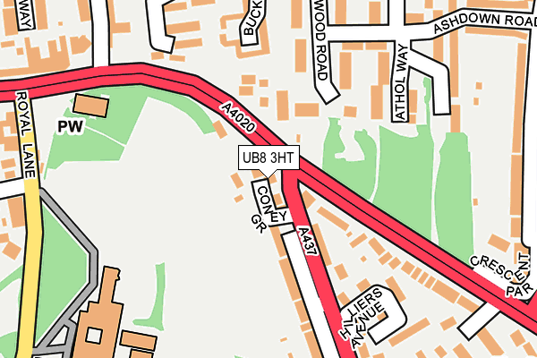UB8 3HT map - OS OpenMap – Local (Ordnance Survey)