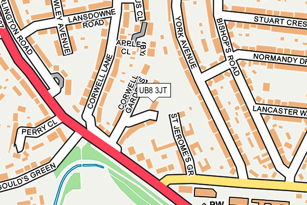 UB8 3JT map - OS OpenMap – Local (Ordnance Survey)