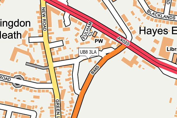 UB8 3LA map - OS OpenMap – Local (Ordnance Survey)