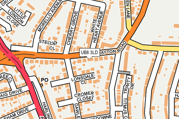 UB8 3LD map - OS OpenMap – Local (Ordnance Survey)