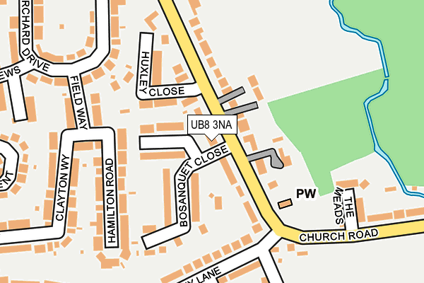 UB8 3NA map - OS OpenMap – Local (Ordnance Survey)