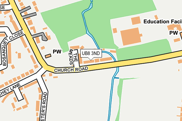 UB8 3ND map - OS OpenMap – Local (Ordnance Survey)