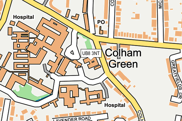 UB8 3NT map - OS OpenMap – Local (Ordnance Survey)