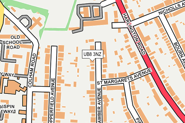 UB8 3NZ map - OS OpenMap – Local (Ordnance Survey)