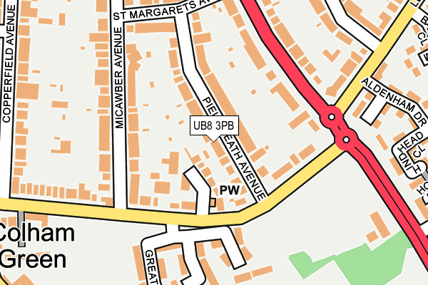 UB8 3PB map - OS OpenMap – Local (Ordnance Survey)