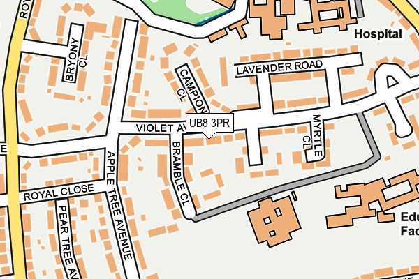 Map of VIOLET FOOD & WINE LTD at local scale