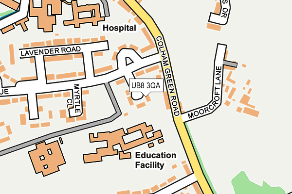 UB8 3QA map - OS OpenMap – Local (Ordnance Survey)
