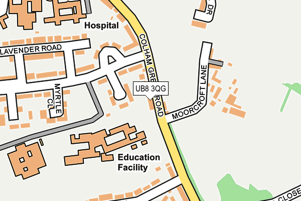 UB8 3QG map - OS OpenMap – Local (Ordnance Survey)