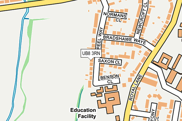 UB8 3RN map - OS OpenMap – Local (Ordnance Survey)