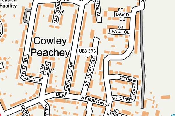 UB8 3RS map - OS OpenMap – Local (Ordnance Survey)