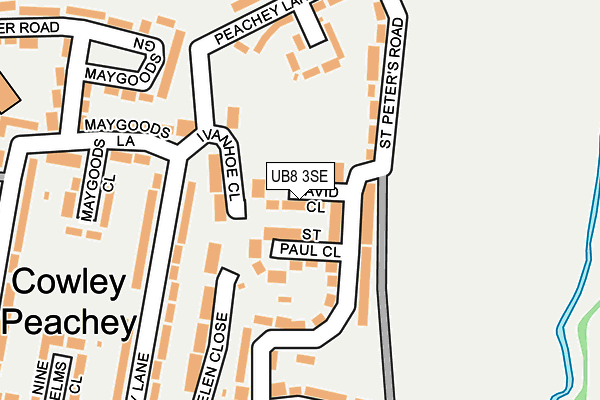 UB8 3SE map - OS OpenMap – Local (Ordnance Survey)