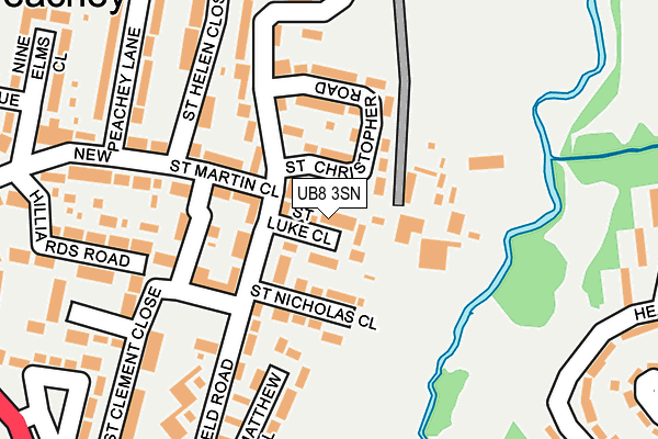 UB8 3SN map - OS OpenMap – Local (Ordnance Survey)