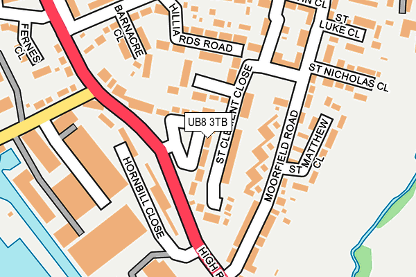 UB8 3TB map - OS OpenMap – Local (Ordnance Survey)