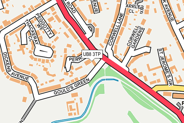 UB8 3TP map - OS OpenMap – Local (Ordnance Survey)