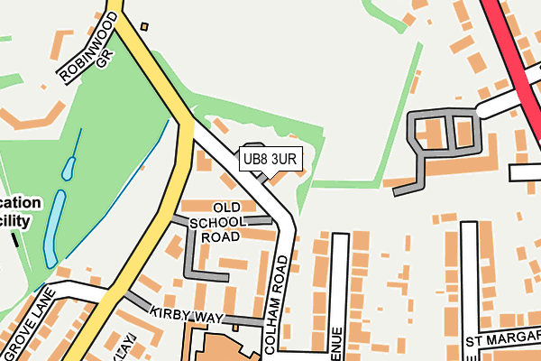 UB8 3UR map - OS OpenMap – Local (Ordnance Survey)