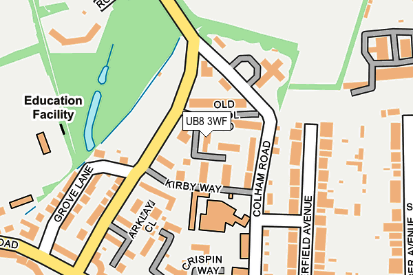 UB8 3WF map - OS OpenMap – Local (Ordnance Survey)
