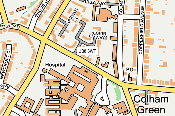 UB8 3WT map - OS OpenMap – Local (Ordnance Survey)