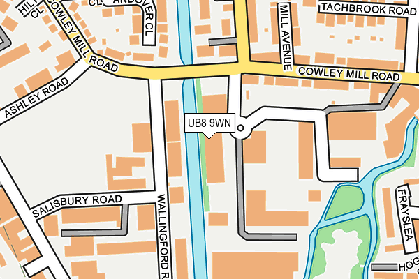 UB8 9WN map - OS OpenMap – Local (Ordnance Survey)