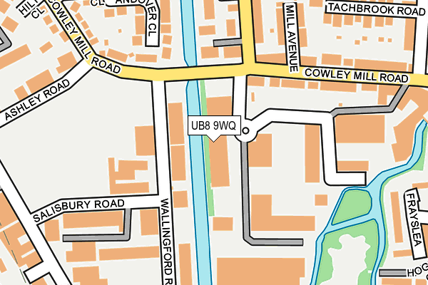 UB8 9WQ map - OS OpenMap – Local (Ordnance Survey)