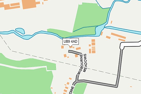 UB9 4AD map - OS OpenMap – Local (Ordnance Survey)