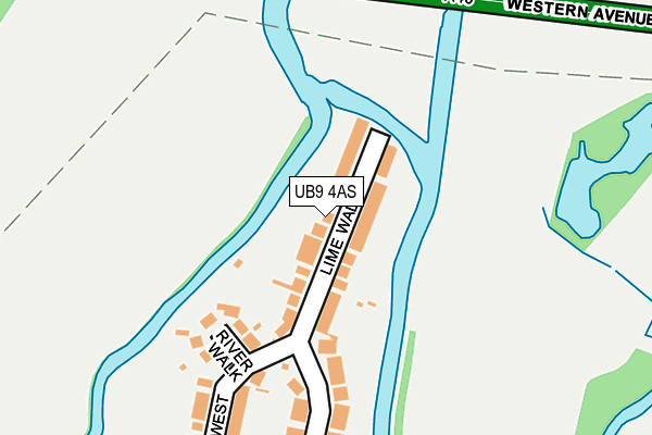 UB9 4AS map - OS OpenMap – Local (Ordnance Survey)