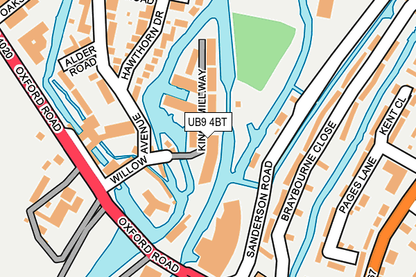 UB9 4BT map - OS OpenMap – Local (Ordnance Survey)