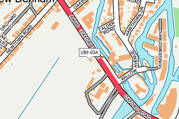 UB9 4DA map - OS OpenMap – Local (Ordnance Survey)