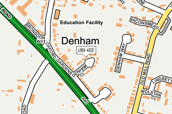 Map of DENHAM GARDENERS LIMITED at local scale