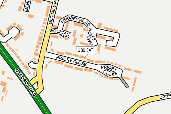 UB9 5AT map - OS OpenMap – Local (Ordnance Survey)