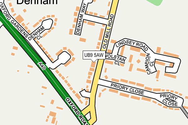 UB9 5AW map - OS OpenMap – Local (Ordnance Survey)