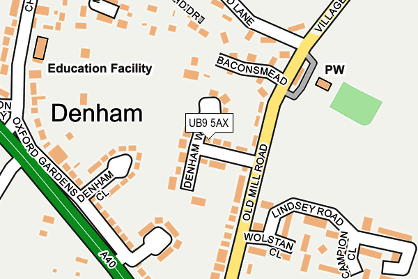Map of OAKMAN ARCHITECTURAL CONSULTANTS LTD at local scale