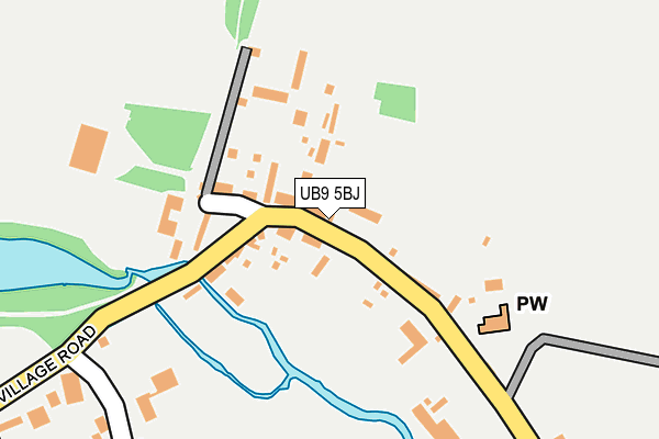 UB9 5BJ map - OS OpenMap – Local (Ordnance Survey)
