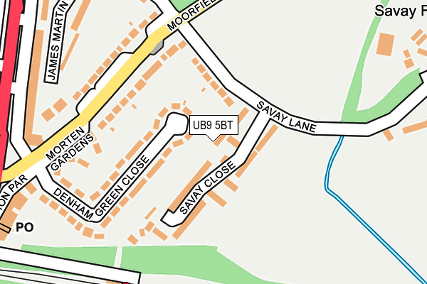 UB9 5BT map - OS OpenMap – Local (Ordnance Survey)