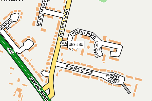 UB9 5BU map - OS OpenMap – Local (Ordnance Survey)